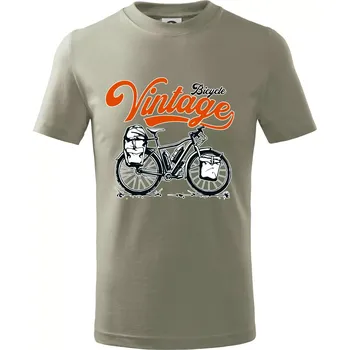 Bicycle Vintage - Tričko dětské bavlněné - 98 cm / 2 roky ( Light khaki )