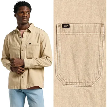 Pánská košile Lee pánská košile casual 2 PKT OVERSHIRT dlouhý rukáv relaxed bavlna velikost L