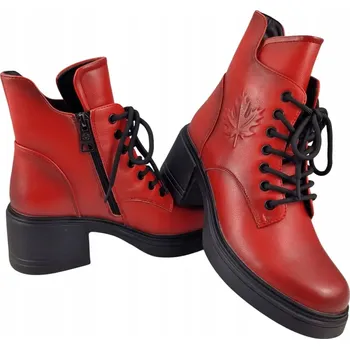 Dámská zimní obuv Dámské kotníkové boty Vinceza 39950, červené, velikost 39