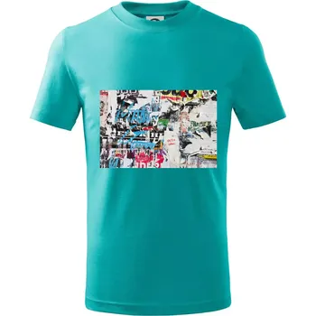 Otrhaná nástěnka - Tričko dětské bavlněné - 98 cm / 2 roky ( Emerald )