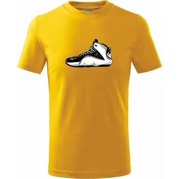 Chlapecké tričko Basketbalové boty - Tričko dětské bavlněné - 98 cm / 2 roky ( Žlutá )