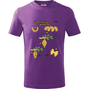 Chlapecké tričko Evoluce pasta - Tričko dětské bavlněné - 104-110cm / 3-4 roky ( Fialová )