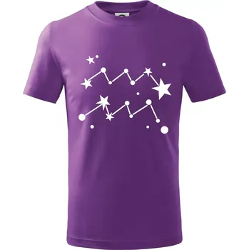 Souhvězdí - Aquarius - Vodnář - Tričko dětské bavlněné - 146 cm/10 let ( Fialová )