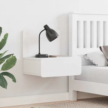 Noční stolek vidaXL Noční stolek se zásuvkou 2 pcs Bílá 44 x 32,5 x 40 cm [873490]