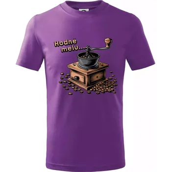 Chlapecké tričko Hodně melu - Tričko dětské bavlněné - 104-110cm / 3-4 roky ( Fialová )