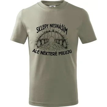 Chlapecké tričko Nesnáším sklepy - Tričko dětské bavlněné - 98 cm / 2 roky ( Light khaki )