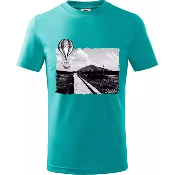 Chlapecké tričko Retro Sněžka - Tričko dětské bavlněné - 98 cm / 2 roky ( Emerald )