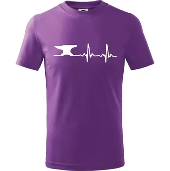 Chlapecké tričko EKG kovář - Tričko dětské bavlněné - 134 cm/8 let ( Fialová )