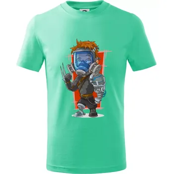 Vesmírný voják červený - Tričko dětské bavlněné - 98 cm / 2 roky ( Mátová )