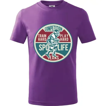 Football Competition - Tričko dětské bavlněné - 158 cm/12 let ( Fialová )