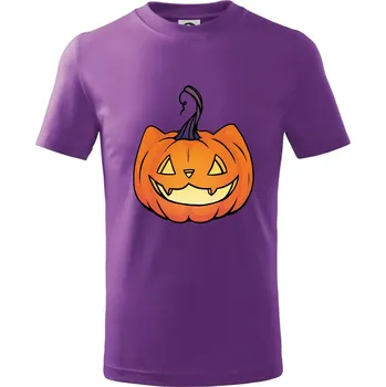 Kočičí dýně - Tričko dětské bavlněné - 134 cm/8 let ( Fialová )