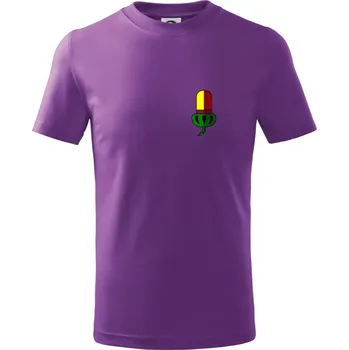 Prší - Žaludy - prso - Tričko dětské bavlněné - 122 cm/6 let ( Fialová )