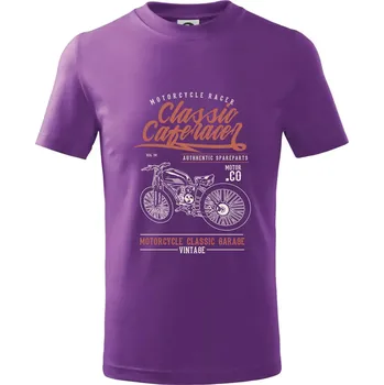 Chlapecké tričko Classic Caferacer - Tričko dětské bavlněné - 98 cm / 2 roky ( Fialová )