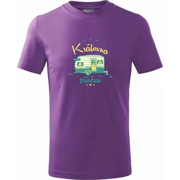 Královna přívěsu - Tričko dětské bavlněné - 158 cm/12 let ( Fialová )