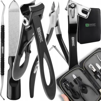 Sada na manikúru Bestselection, 5 dílná, s pouzdro, kleštičky, nůžky, pilník