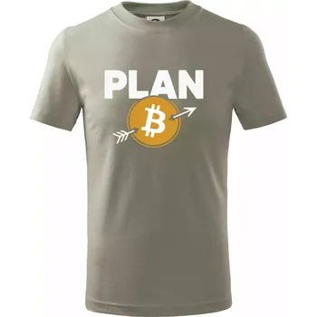 PLAN ₿ - Tričko dětské bavlněné - 98 cm / 2 roky ( Light khaki )