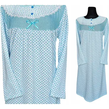 Dámská noční košile Košile noční s dlouhým rukávem SENTINA, bavlněná, zateplená, velikost XL