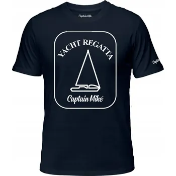 Pánské tmavě modré bavlněné Tričko s potiskem , vel. trička Captain Mike 6XL
