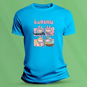 Chlapecké tričko Dětské tričko s potiskem Spící Labubu velikost 116 Azurová