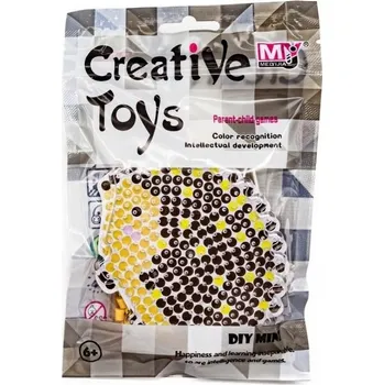 Dětské navlékací korálky Zažehlovací korálky DK Ježík 18,5 x 12,3 cm