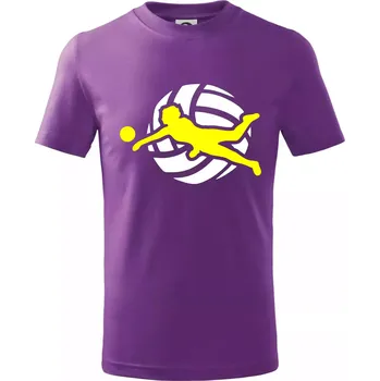 Volejbalistka - Tričko dětské bavlněné - 146 cm/10 let ( Fialová )