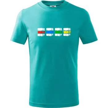Turistické značky všechny - Tričko dětské bavlněné - 98 cm / 2 roky ( Emerald )
