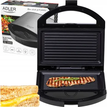 Zahradní gril Skládací elektrický gril ADLER AD 3068 černý 1000 W