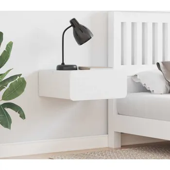 Noční stolek vidaXL Noční stolek se zásuvkou 2 pcs Bílá 39 x 34 x 16,5 cm [873502]