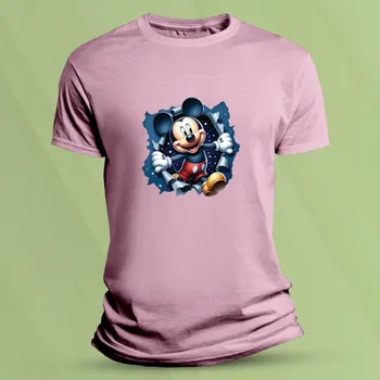 Bavlněné dětské tričko Mickey a hvězdna obloha Růžová velikost 140 (9-11 let)