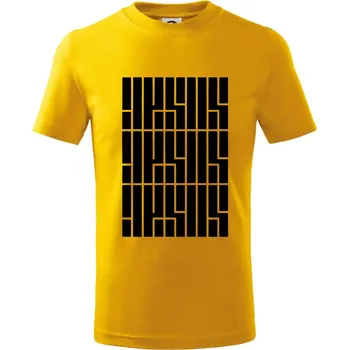 Chlapecké tričko Jesus nápis - Tričko dětské bavlněné - 98 cm / 2 roky ( Žlutá )