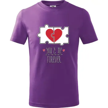 You and me forever - Tričko dětské bavlněné - 158 cm/12 let ( Fialová )