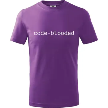 Code blooded - Tričko dětské bavlněné - 122 cm/6 let ( Fialová )