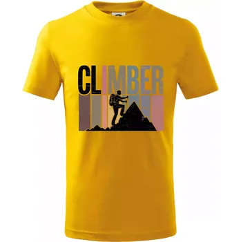 Chlapecké tričko Climber - pruhy barevné - Tričko dětské bavlněné - 98 cm / 2 roky ( Žlutá )