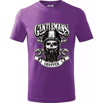 Gentlemans Chopper - Tričko dětské bavlněné - 134 cm/8 let ( Fialová )