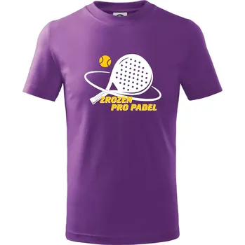 Zrozen pro padel - Tričko dětské bavlněné - 104-110cm / 3-4 roky ( Fialová )
