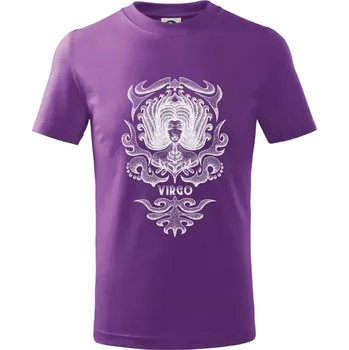 Virgo - vintage - Tričko dětské bavlněné - 158 cm/12 let ( Fialová )