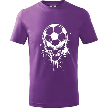 Fotbal lebka splash - Tričko dětské bavlněné - 122 cm/6 let ( Fialová )