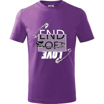 End of love - Tričko dětské bavlněné - 146 cm/10 let ( Fialová )