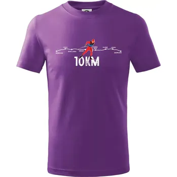 10km po Jizerkách - Tričko dětské bavlněné - 134 cm/8 let ( Fialová )