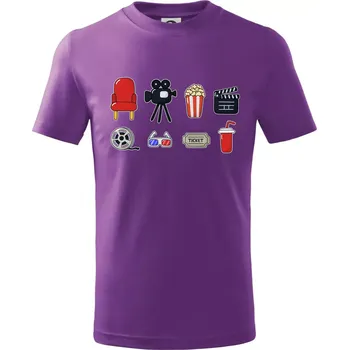 Filmové triko - Tričko dětské bavlněné - 134 cm/8 let ( Fialová )