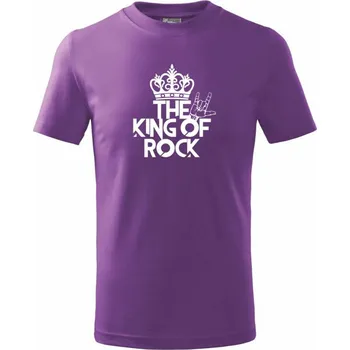 King of rock - Tričko dětské bavlněné - 122 cm/6 let ( Fialová )