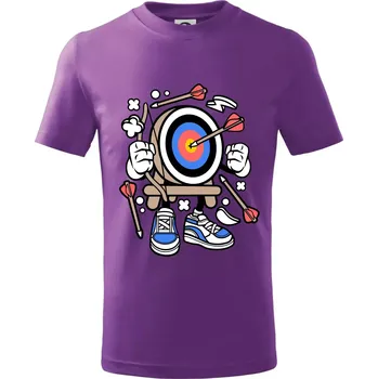 Lukostřelba komiks - Tričko dětské bavlněné - 146 cm/10 let ( Fialová )