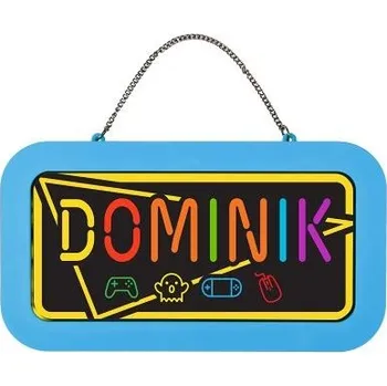 Party dekorace ALBI Neonová cedulka se jménem - Dominik