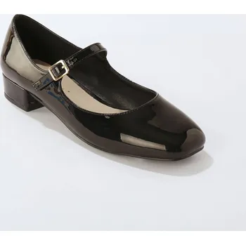 Lakované polobotky na podpatku černá 38