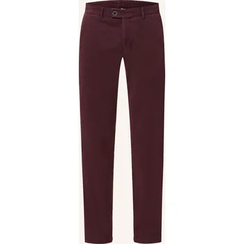 Pánské kalhoty Hiltl Pánské Chino Kalhoty Slim Fit, tmavě červená, 58