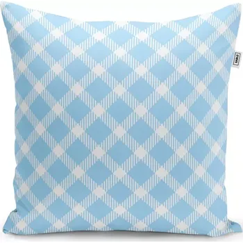 Polštář Sablio Polštář Modrobílé čtverce - 50x50 cm