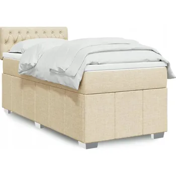 Postel Jednolůžková dřevěná postel VidaXL 80x200 cm, krémová