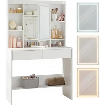 Toaletní stolek VASAGLE Toaletní stolek 90 x 144,7 x 40 cm bílý