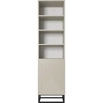 regál BOGART. Regál Asha na kovových, černých nohách 50 cm - kašmír