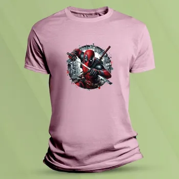 Dětské tričko s potiskem Deadpool katana Růžová velikost 104